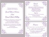 Editable Wedding Invitation Template Diy Wedding Invitation Template Set Editable Word File