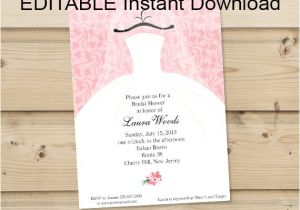 Editable Wedding Invitation Templates Editable Instant Download Bridal Shower Invitation
