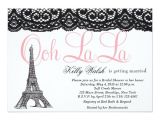 Eiffel tower Bridal Shower Invitations Eiffel tower Lace Paris Bridal Shower Invitation Zazzle