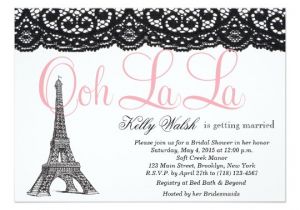 Eiffel tower Bridal Shower Invitations Eiffel tower Lace Paris Bridal Shower Invitation Zazzle