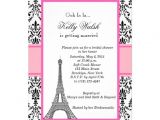 Eiffel tower Bridal Shower Invitations Eiffel tower Pink Paris Bridal Shower Invitation