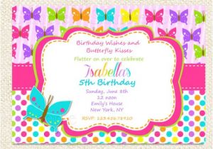 Electronic 1st Birthday Invitations butterfly Birthday Invitations