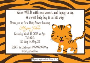 Electronic Baby Shower Invites Tiger Digital Baby Shower or Birthday Invitation by