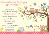 Electronic Baby Shower Invites Whimsey Owl Whimsical Girl Digital Baby Shower by Bdesigns4you