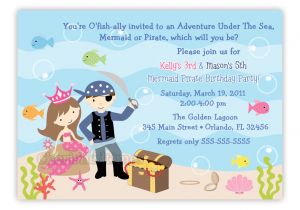 Electronic Party Invitations Uk Mermaid and Pirate Party Invitations Various Invitation