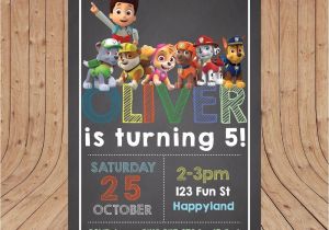 Electronic Party Invitations Uk Personalised Paw Patrol Birthday Party Invites Invitations