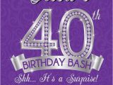 Elegant 40th Birthday Invitation Template 40th Birthday Invitation 40th Birthday Invites Surprise