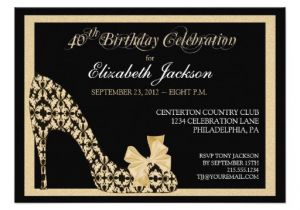 Elegant 40th Birthday Invitation Template Elegant 40th Birthday Damask Shoe Invitation 11 Cm X 16 Cm