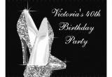 Elegant 40th Birthday Invitation Template Womans Elegant Black Birthday Party 5 25×5 25 Square Paper
