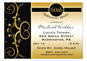 Elegant 60th Birthday Invitation Templates 60th Birthday Party Invitations 13 Cm X 18 Cm Invitation
