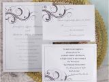 Elegant Affordable Wedding Invitations Simple White and Grey Inexpensive Printable Wedding