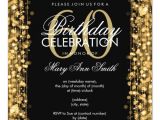 Elegant Birthday Invitation Card Template Elegant 60th Birthday Party Sparkles Gold Card Zazzle Com