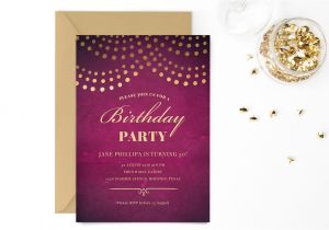 Elegant Birthday Invitation Template Elegant 50th Birthday Party Invite Invitation Templates