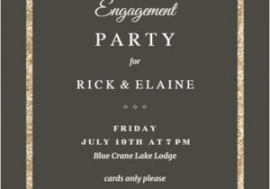 Elegant Birthday Invitation Templates Free Printable Elegant Gold Engagement Party Invitation Template Free