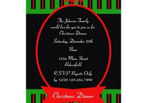 Elegant Christmas Dinner Party Invitations Elegant Christmas Dinner Party Invitation
