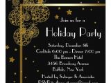 Elegant Christmas Party Invitation Template Elegant Black Gold Christmas Party Invitations Zazzle