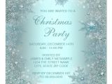 Elegant Christmas Party Invitation Template Elegant Silver Teal Blue Snowflake Christmas Party