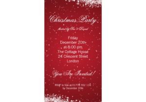 Elegant Christmas Party Invitations Free Christmas Party Invitation Elegant Sparkle Red 10 Cm X 24