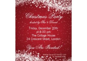 Elegant Christmas Party Invitations Free Christmas Party Invitation Elegant Sparkle Red 5 Quot X 7