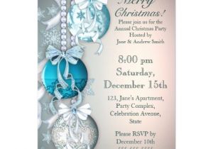 Elegant Christmas Party Invitations Free Elegant ornaments Holiday Party Invitation Zazzle