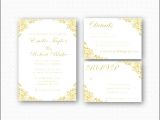 Elegant Gold Wedding Invitation Template 8 Downloadable Wedding Invitation Templates