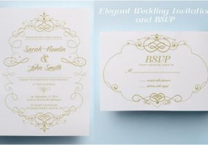 Elegant Gold Wedding Invitation Template Elegant Wedding Invitation Template Classic Wedding