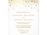 Elegant Gold Wedding Invitation Template Faux Gold Foil Confetti Elegant Wedding Invitation Zazzle