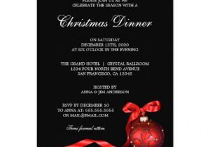 Elegant Holiday Party Invitation Template Elegant Christmas Dinner Party Invitation Template Zazzle