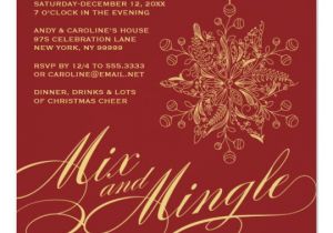 Elegant Holiday Party Invitation Template Elegant Mix Mingle Holiday Party Invitation Zazzle Com