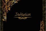 Elegant Party Invitation Template Elegant Golden Design Invitation Template Vector Free