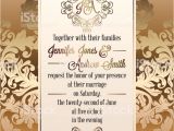 Elegant Wedding Invitation Card Template Vintage Baroque Style Wedding Invitation Card Template