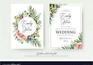 Elegant Wedding Invitation Designs Free Elegant Floral Wedding Invitation Card Design Vector Image