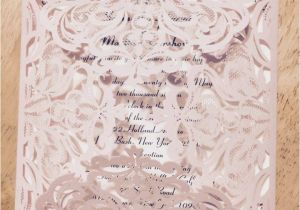 Elegant Wedding Invites Reviews Affordable Blush Pink Floral Laser Cut Wedding Invitation