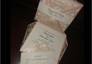 Elegant Wedding Invites Reviews Classic Unique Blush Pink Rose Laser Cut Wedding