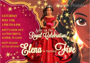 Elena Of Avalor Birthday Invitation Template Elena Of Avalor Birthday Invitation Princess Elena Invite