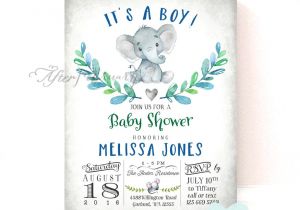 Elephant Baby Shower Invitations for Boys Elephant Baby Shower Invitation Boy Baby Shower Invitation