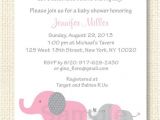 Elephant Baby Shower Invitations for Girls Baby Girl Elephant Shower Invitations