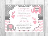 Elephant Baby Shower Invitations for Girls Pink and Grey Elephant Baby Shower Invitation It S A Girl