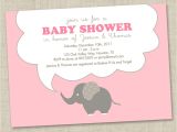 Elephant Baby Shower Invitations for Girls Pink Elephant Baby Shower Invitations Baby Girl by