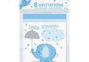 Elephant Baby Shower Invitations Party City Blue Elephant Baby Shower Invitations 8pk Walmart