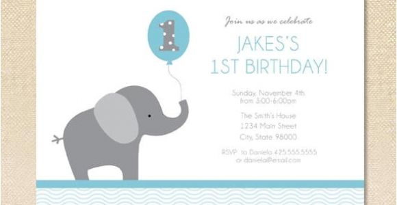 Elephant Birthday Invitation Template Elephant Birthday Invitation Set Of 12