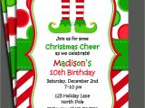 Elf Birthday Party Invitations Christmas Elf Invitation Printable Christmas Birthday