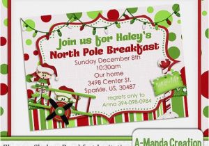 Elf On the Shelf Party Invitations Elves On Shelves north Pole Breakfast Invitation Adorable