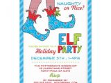 Elf On the Shelf Party Invitations Naughty or Nice Magic Elf Holiday Party Invitation Elf
