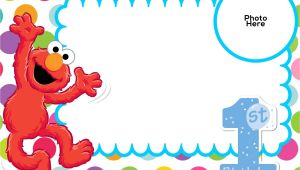Elmo 1st Birthday Party Invitations Free Sesame Street 1st Birthday Invitation Template Free
