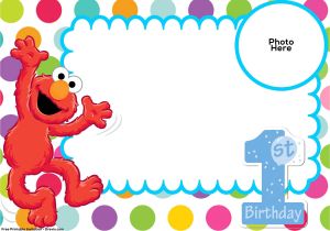 Elmo 1st Birthday Party Invitations Free Sesame Street 1st Birthday Invitation Template Free