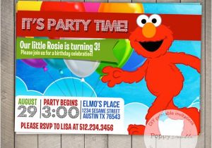 Elmo Customized Birthday Invitations Elmo Custom Printable Birthday Invitation