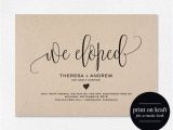 Elopement Party Invitation Template Best 10 Marriage Announcement Ideas On Pinterest