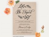 Elopement Party Invitation Template We Eloped Reception Invitation Template Printable Elopement