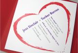 Elopement Party Invitation Wording Elopement Party Invitation Pocketfold Bold Red Heart Quirky